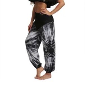 ISP Dancewear Black & White Tie Dyed Hip Hop Hammer Pants Size Adult XS